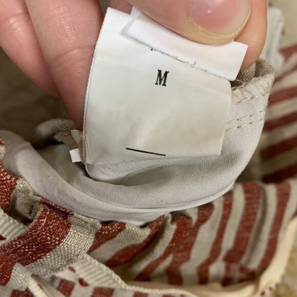 Wendy Trendy Italy Striped Linen Blend Cropped Paperbag Pants With Belt M - Picture 7 of 7